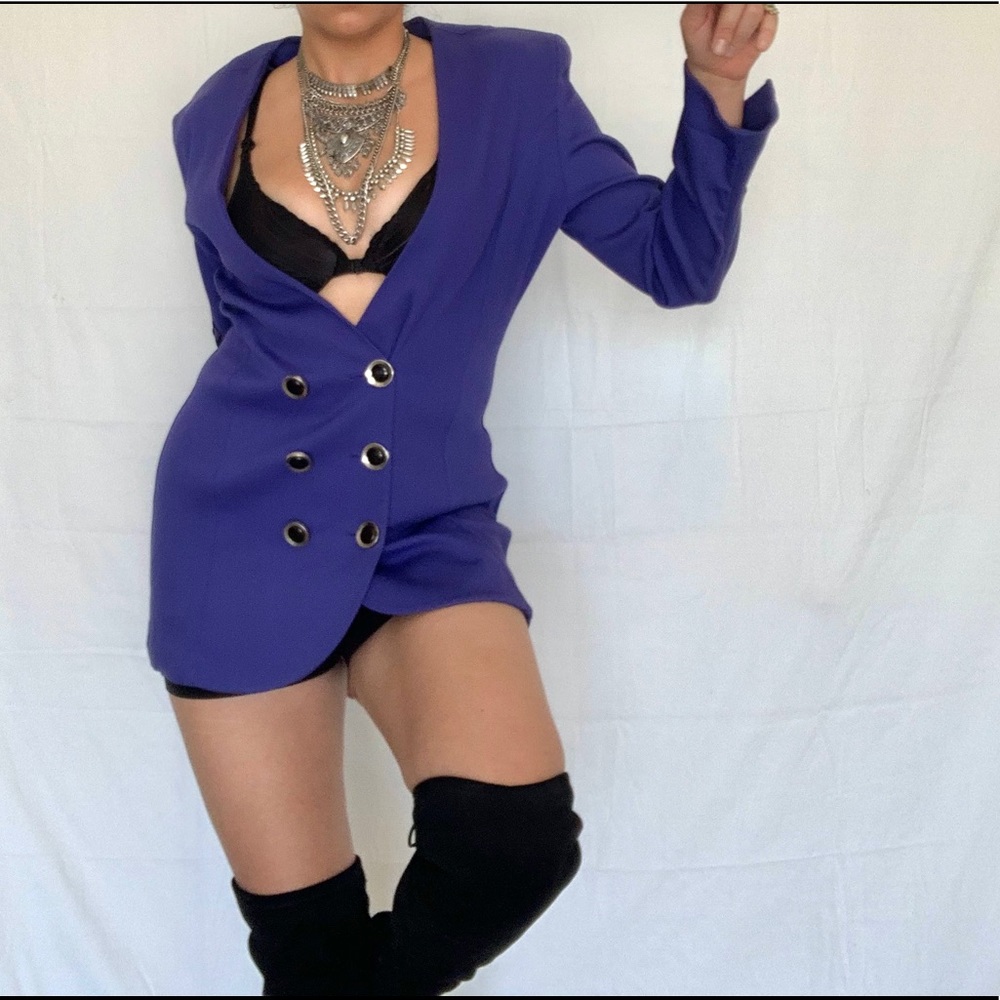 80's Glam Purple Blazer